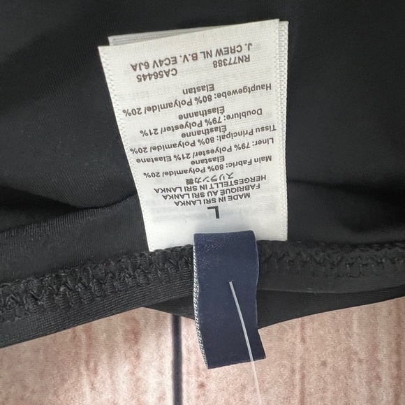 NEW J.Crew Factory Black Classic Chic V-Neck Ruched One-Piece Swimsuit Size L - Picture 15 of 16